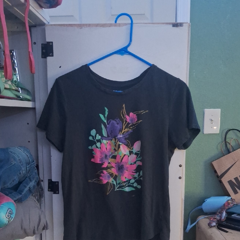 Old Navy Kids' Floral Graphic Tee - Black